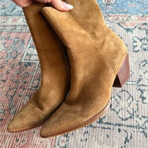 Suede Tan Ankle Boots